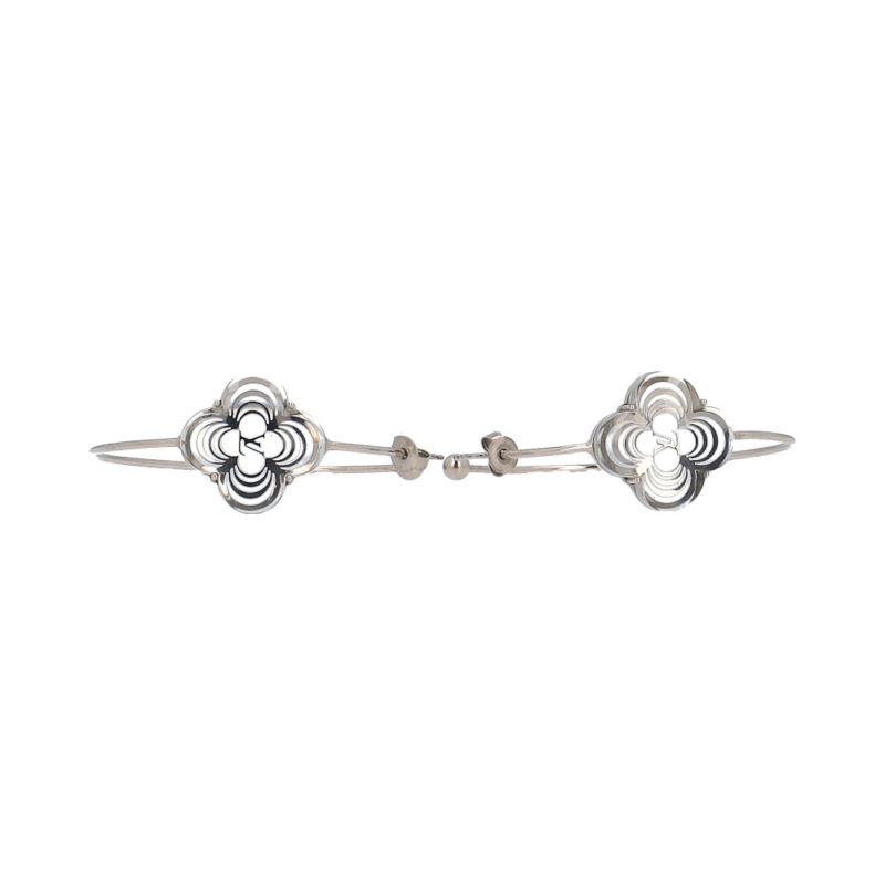 LOUIS VUITTON - A LA FOLIE SILVERTONE HOOP EARRINGS – RE.LUXE AU