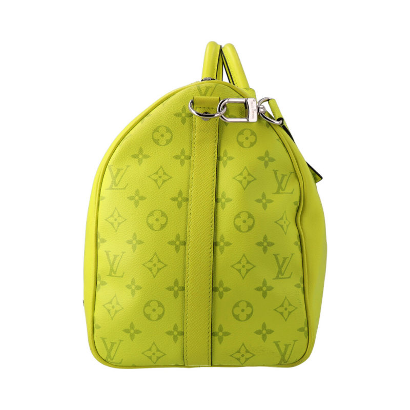 Louis Vuitton Keepall Bandouliere Monogram Bahia Taiga 50 Yellow in Taiga  Leather/Coated Canvas with Silver-tone - US