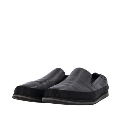 Product PRADA Leather Elastic Slip-On Sneakers Black - S: 44 (9.5)