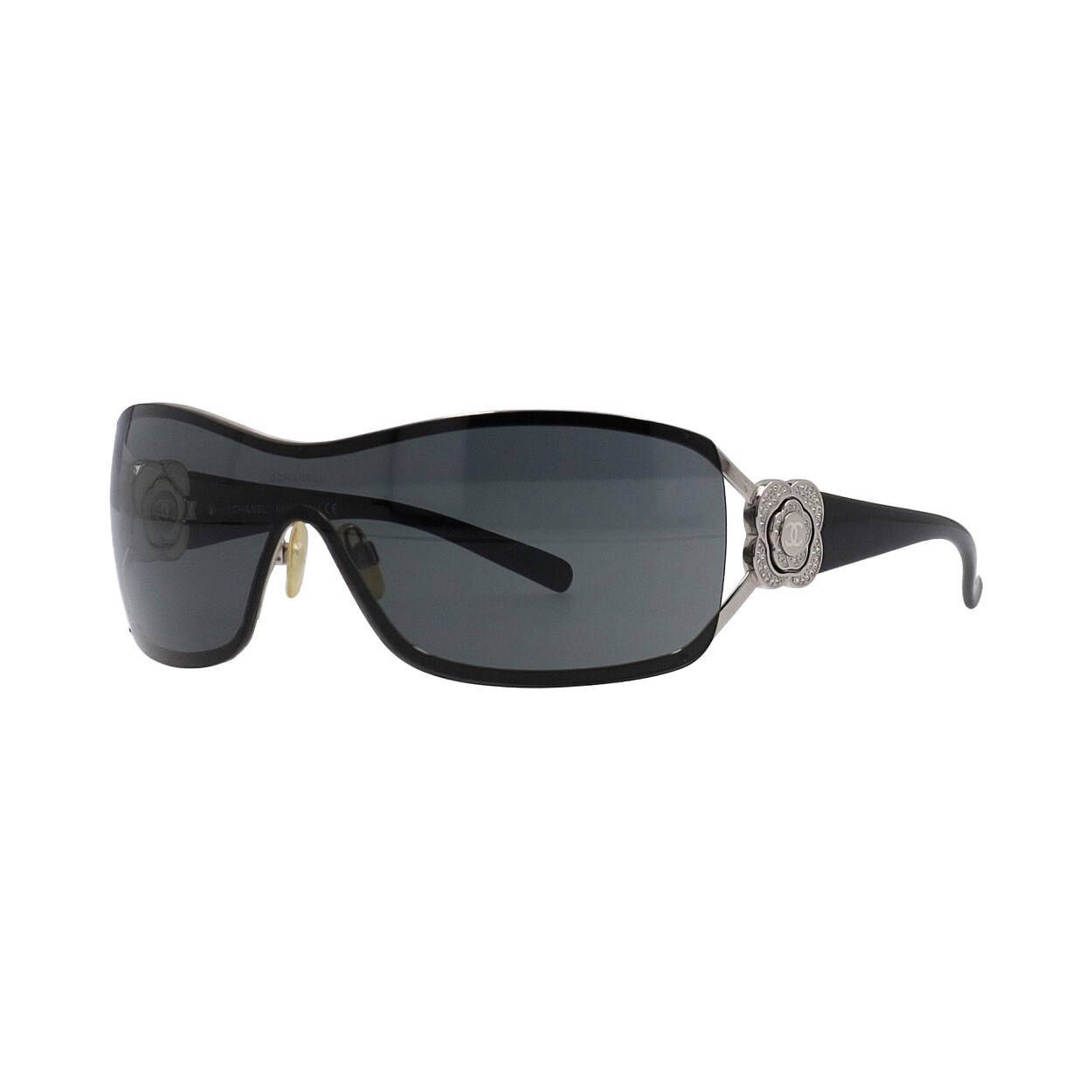 CHANEL Crystal Sunglasses 4164-B Black | Luxity