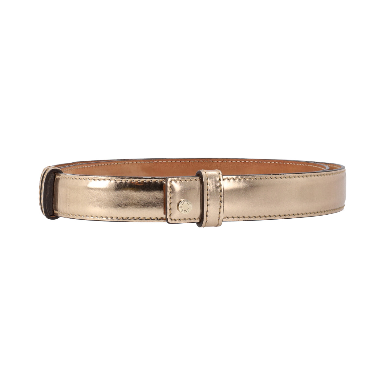 JIMMY CHOO Leather Belt Gold - S: 80 (32) | Luxity