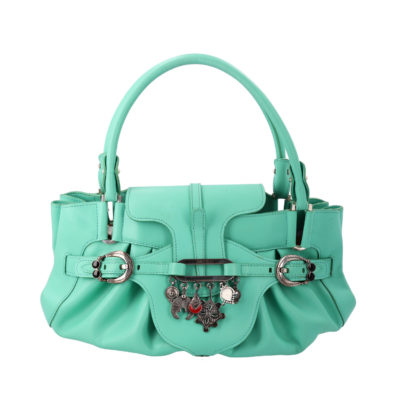 Product JIMMY CHOO Vintage Leather Charm Bag Turquoise