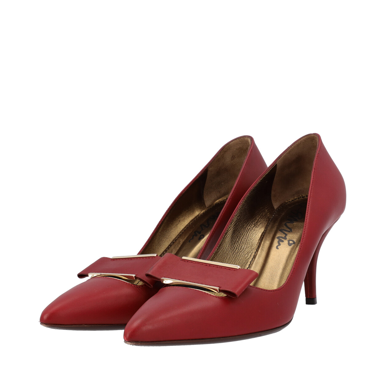 LANVIN Leather Pumps Red - S: 38.5 (5.5) | Luxity