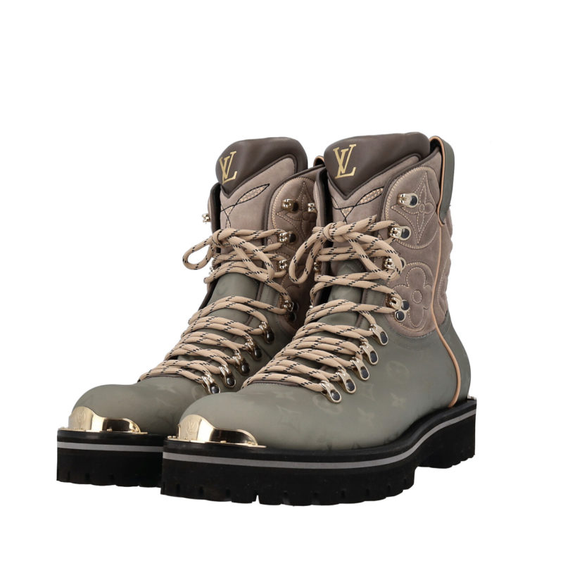 Boots Louis Vuitton Grey size 10 US in Polyester - 35853044