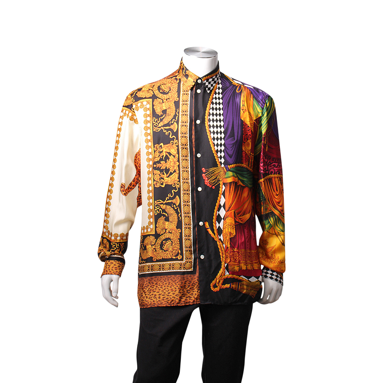 VERSACE Silk Tiger Shirt Multicolour | Luxity