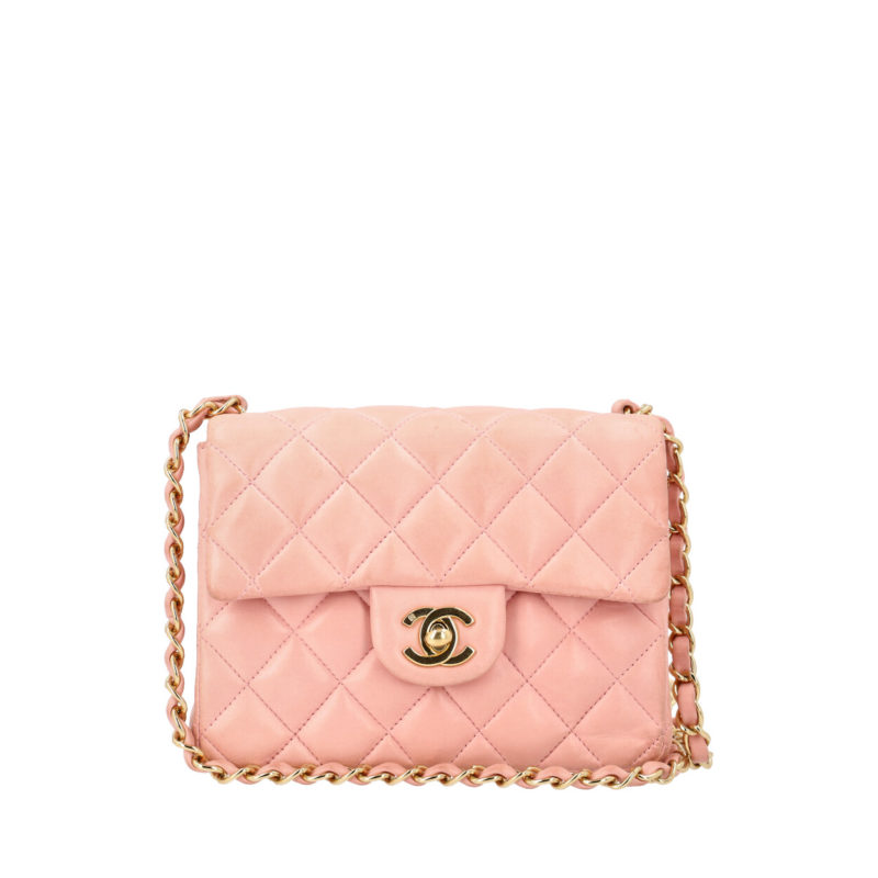 CHANEL Quilted Lambskin Mini Single Flap Bag Pink | Luxity