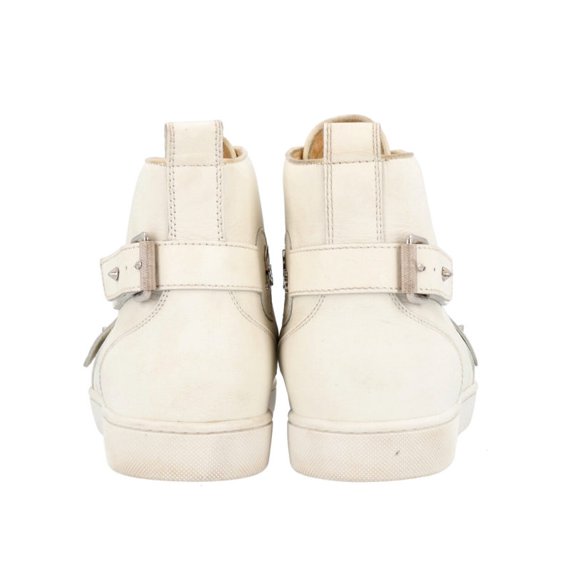 Christian Louboutin White Aurelien Donna Leather Sneakers Golden Pony-style  calfskin ref.223728 - Joli Closet