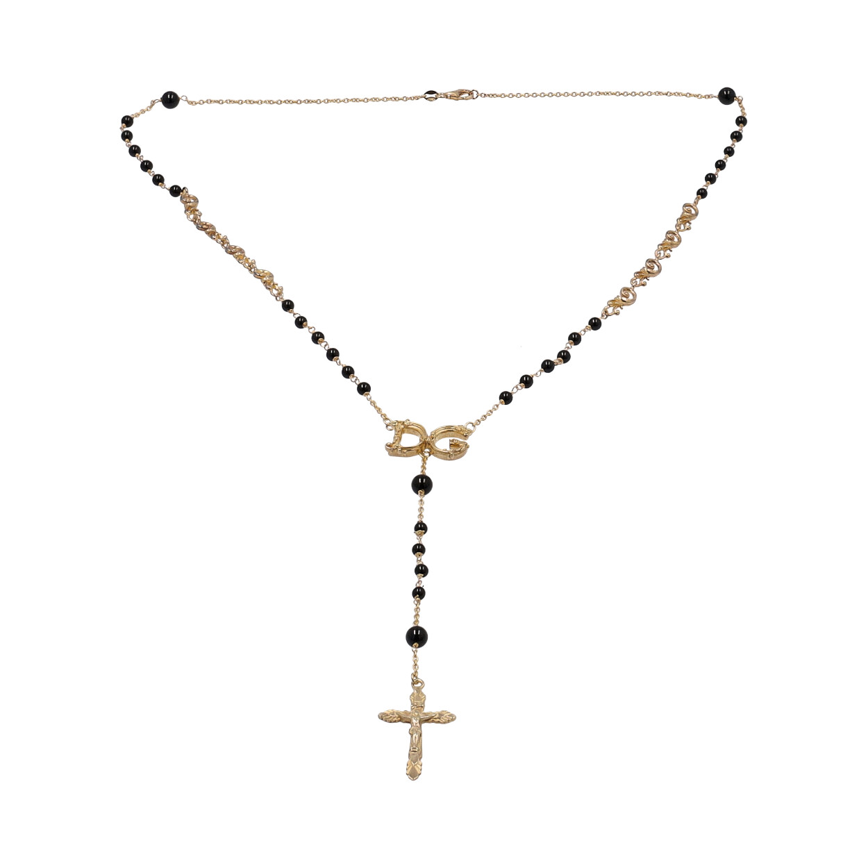 DOLCE & GABBANA Rosary Black/Gold | Luxity