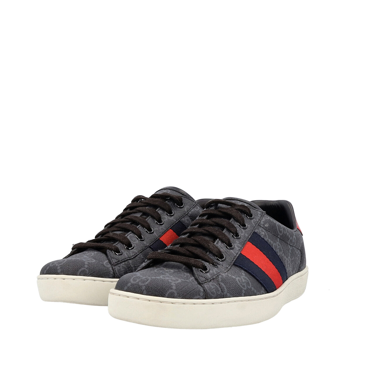 GUCCI GG Supreme Ace Sneakers Black/Grey | Luxity