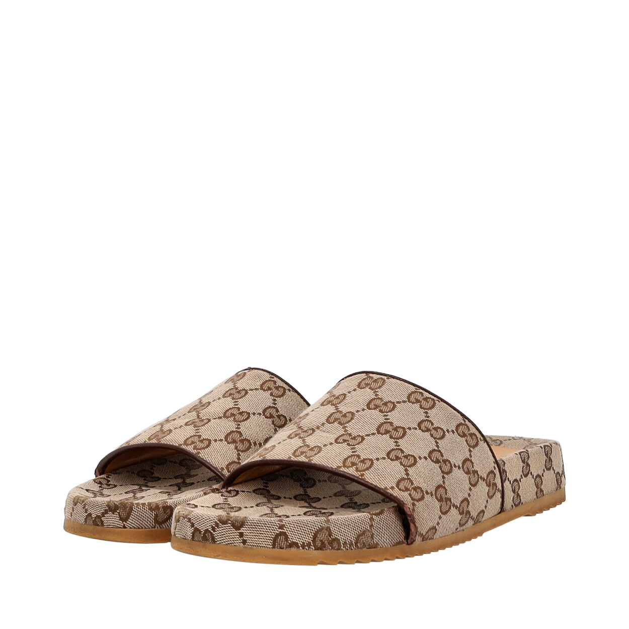 GUCCI GG Canvas Slides Beige | Luxity