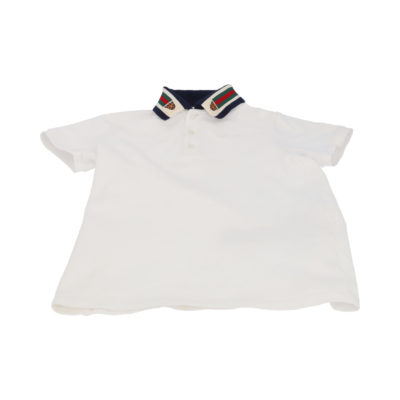 Product GUCCI Cotton Blend Kids Golf Shirt White