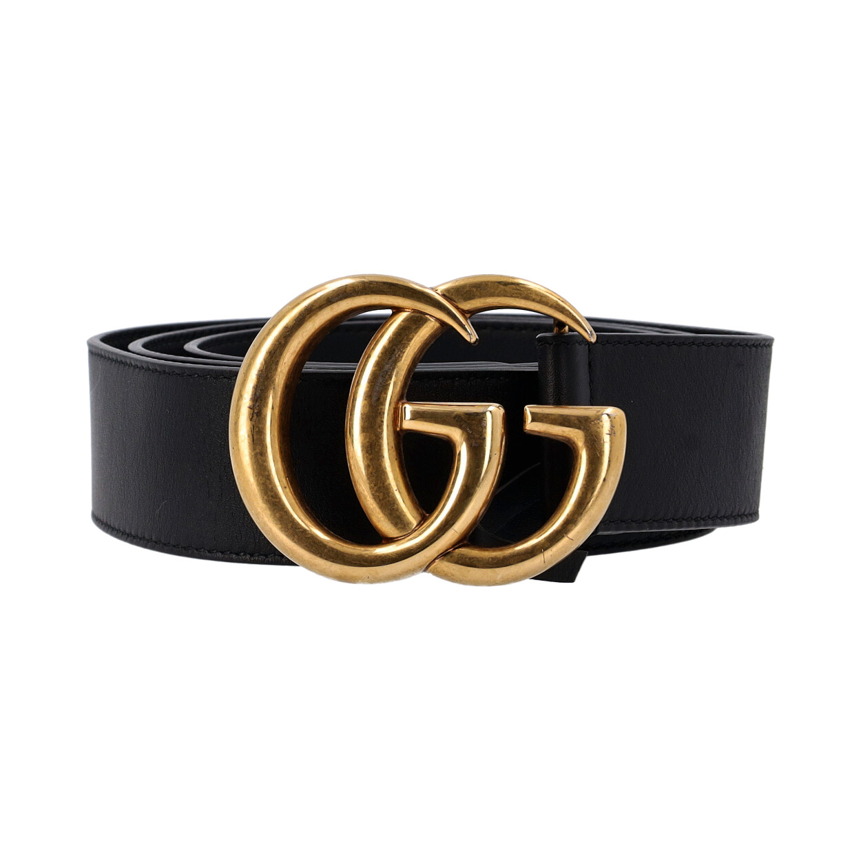 GUCCI Leather GG Marmont Belt Black - S: 100 (40) | Luxity