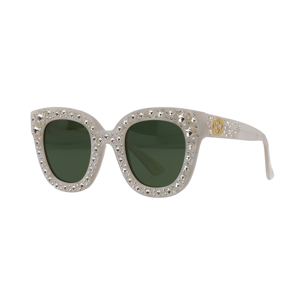 GUCCI Stars Sunglasses GG0116S White | Luxity