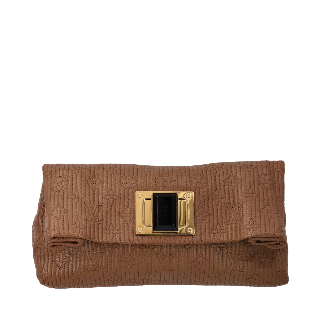 LOUIS VUITTON Leather Altair Clutch Brown | Luxity