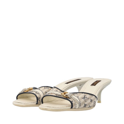 Product LOUIS VUITTON Monogram/Leather Mules White