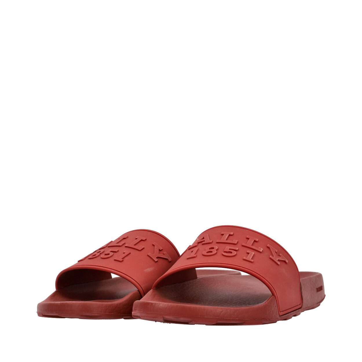 BALLY Rubber Pool Slides Red | Luxity