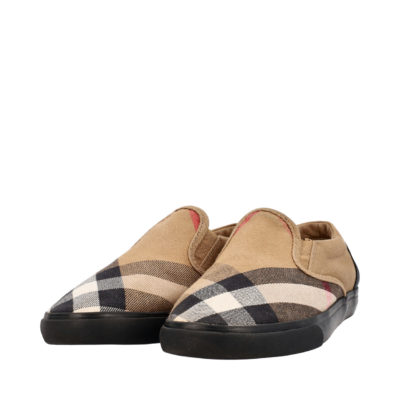 Product BURBERRY Check Kids Slip-On Sneakers Beige