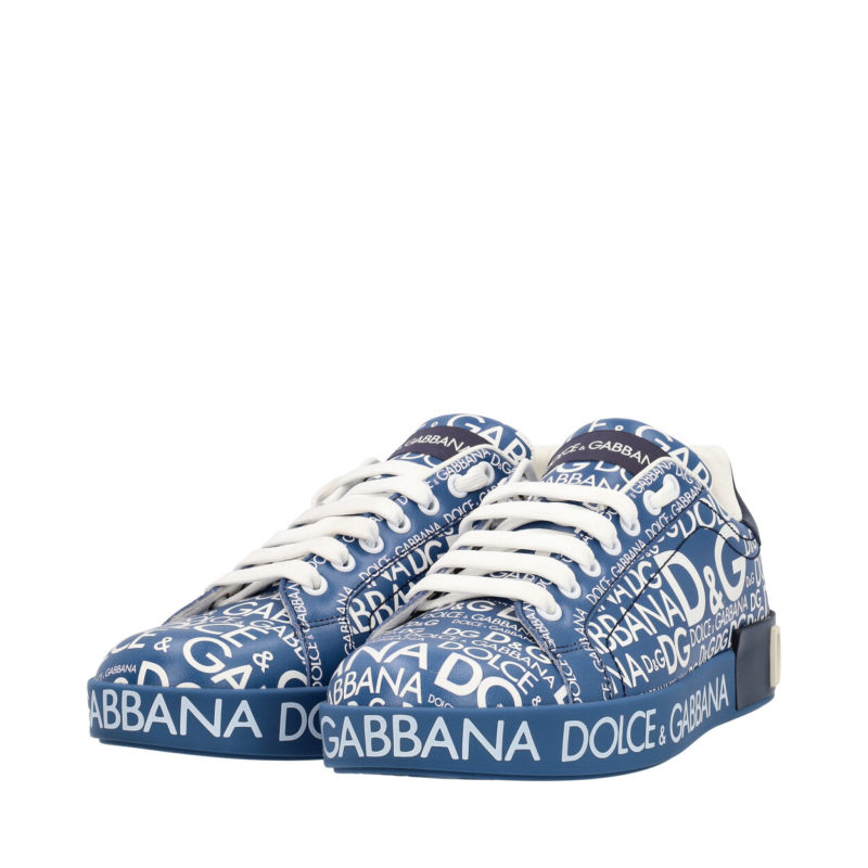 Calfskin Portofino Vintage sneakers in Multicolor for Men | Dolce&Gabbana®