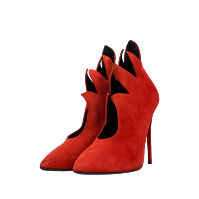 Product GIUSEPPE ZANOTTI Suede Olinda Flame Pumps Red
