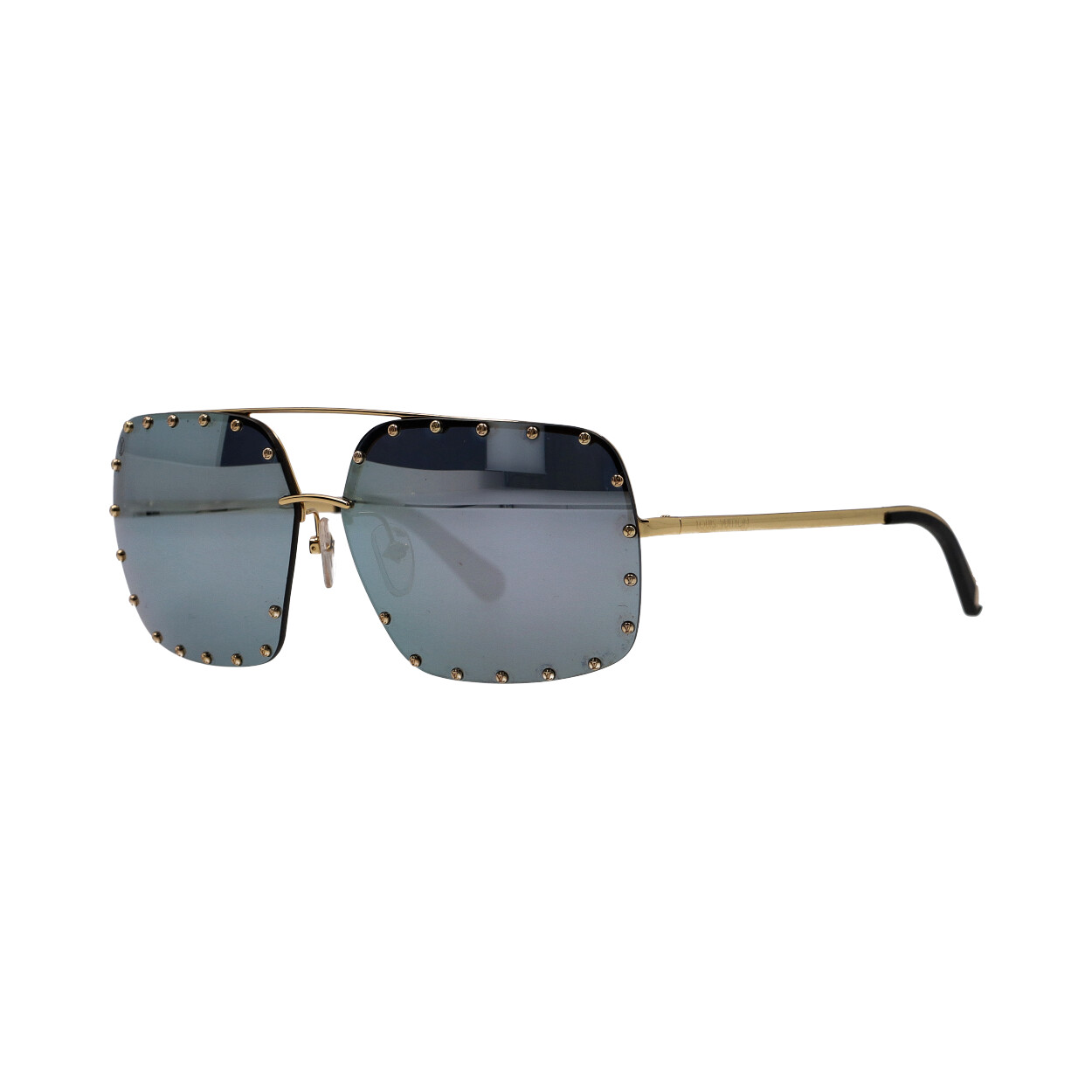 Louis Vuitton Gold Tone/ Metallic Mirrored Z2377W Shield Sunglasses Louis  Vuitton