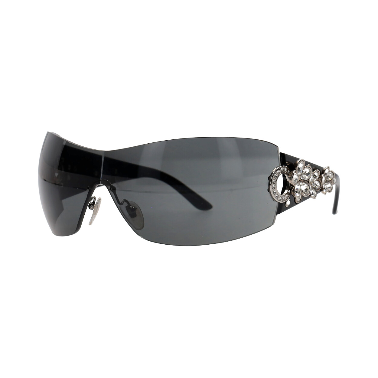 BVLGARI Crystal Sunglasses 652-B Black | Luxity