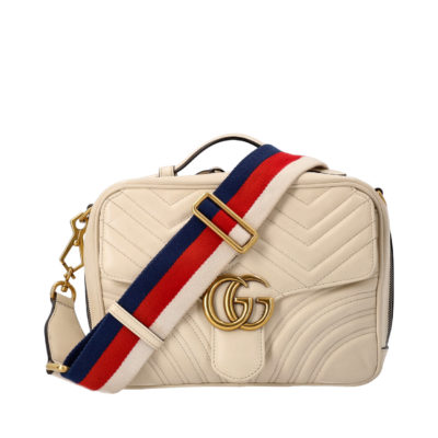 Product GUCCI GG Marmont Small Sylvie Top Handle Bag Ivory