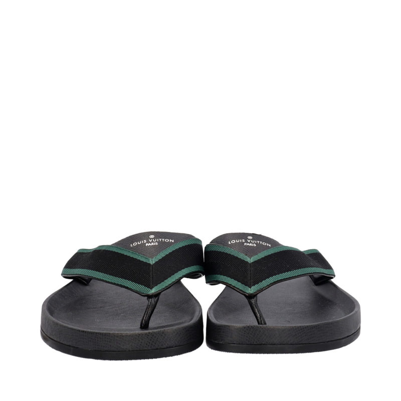 Louis Vuitton Mirabeau Thong Sandals In Black And Grey - Praise To Heaven