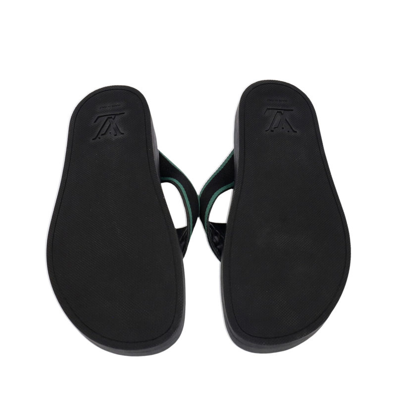 Louis Vuitton Mirabeau Thong Sandals In Black And Grey - Praise To