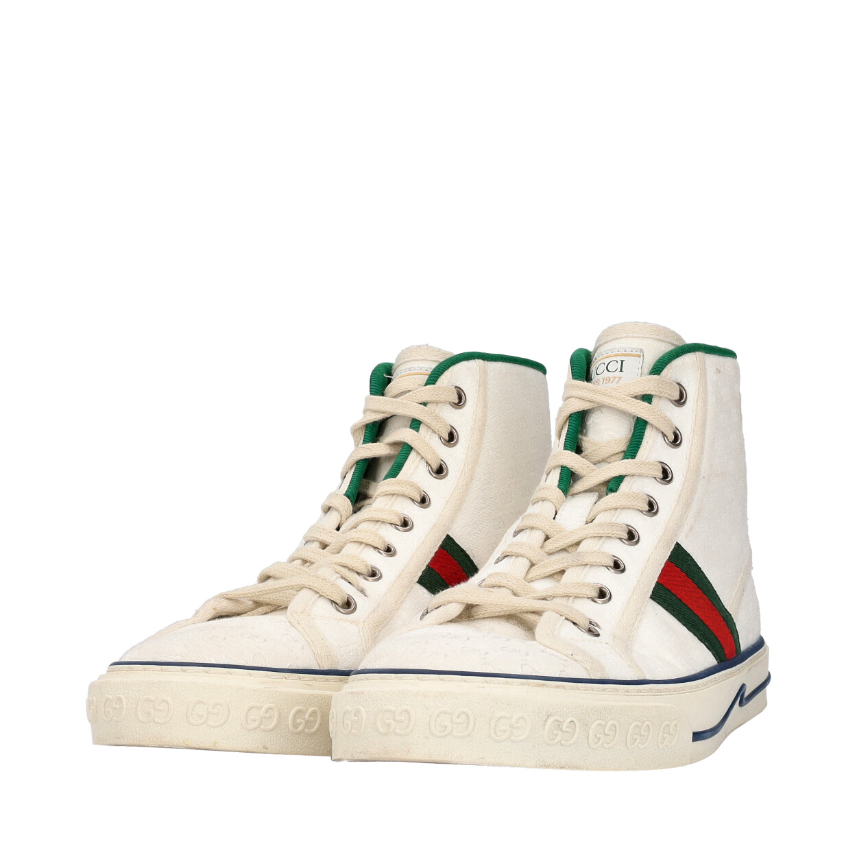 GUCCI GG Tennis 1977 High Top Sneakers White | Luxity