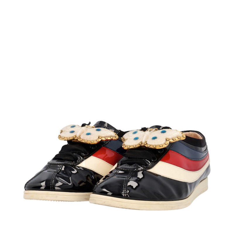 GUCCI Patent Butterfly Sneakers | Luxity