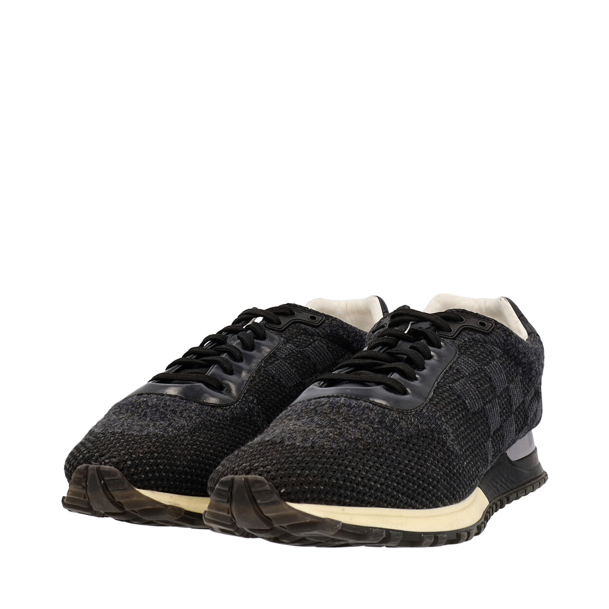 LOUIS VUITTON Damier Run Away Sneakers Black | Luxity