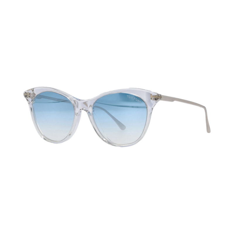 TOM FORD Micaela Sunglasses TF662 Clear/Silver - NEW | Luxity