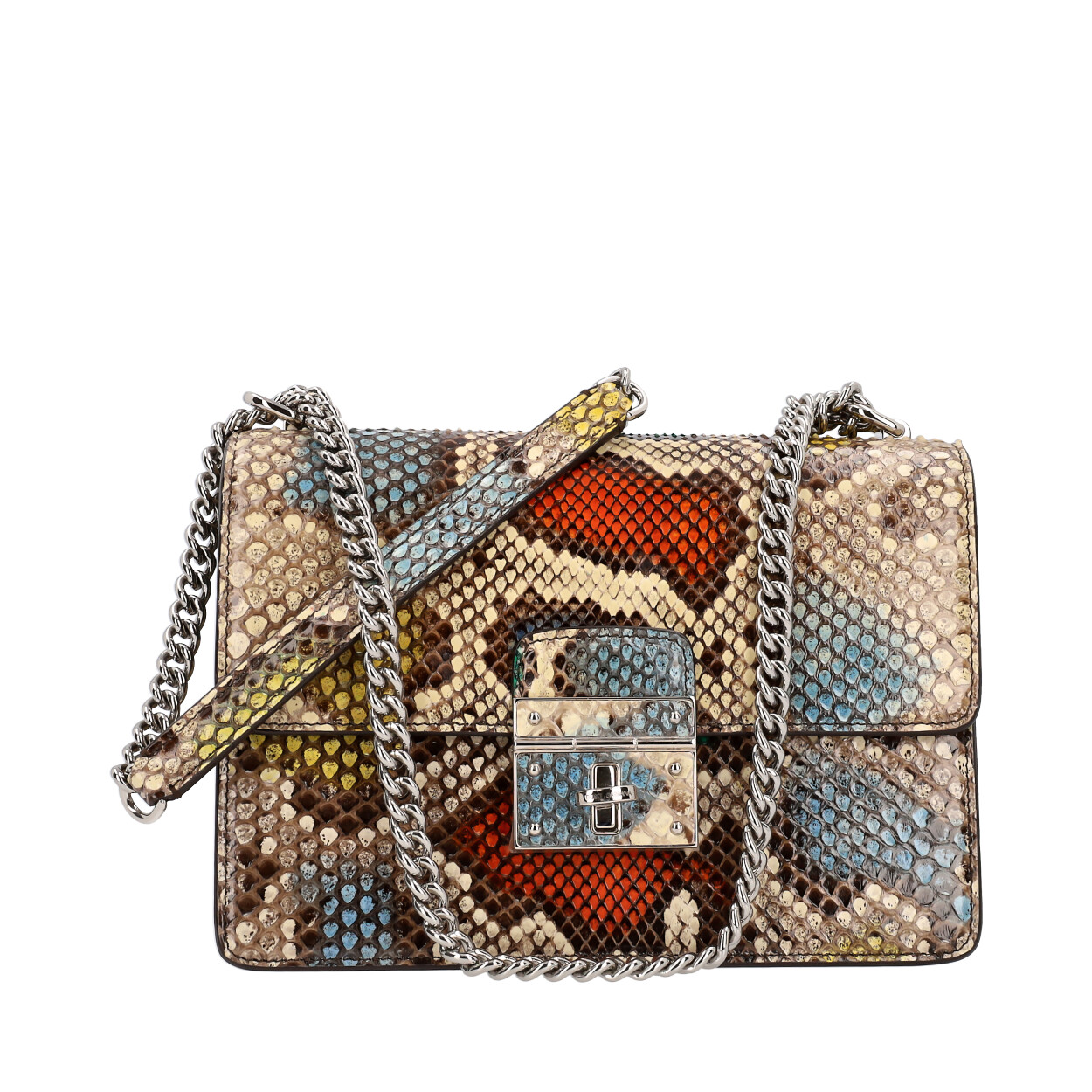 DOLCE & GABBANA Python Rosalia Shoulder Bag Multicolour | Luxity