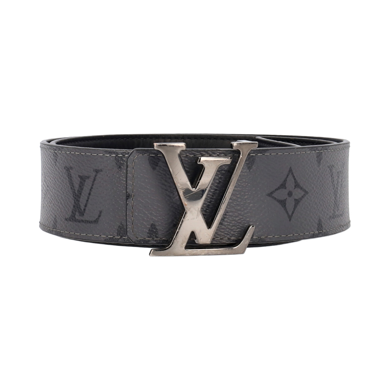 Louis Vuitton Sunset Initiales Monogram Eclipse Belt Black Buckle