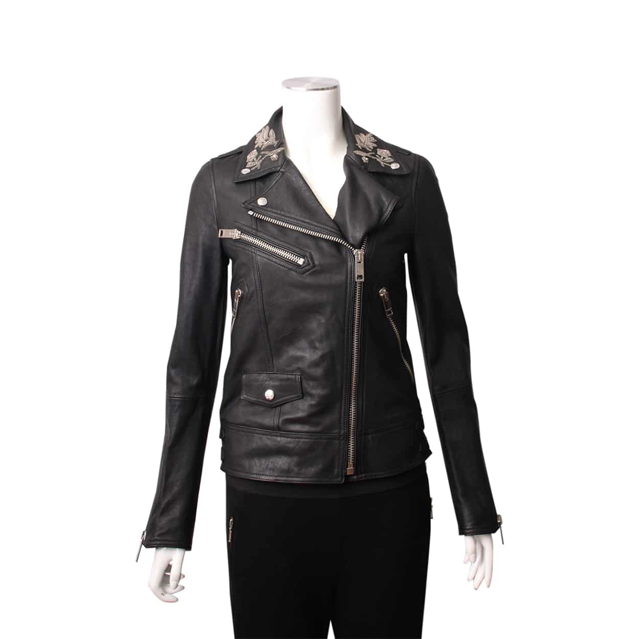 BURBERRY Leather Biker Jacket Black | Luxity