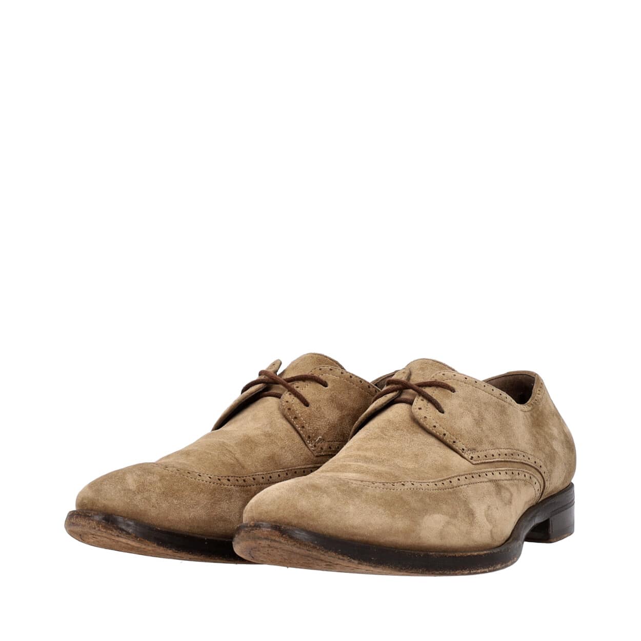 GIORGIO ARMANI Suede Oxford Shoes Grey | Luxity