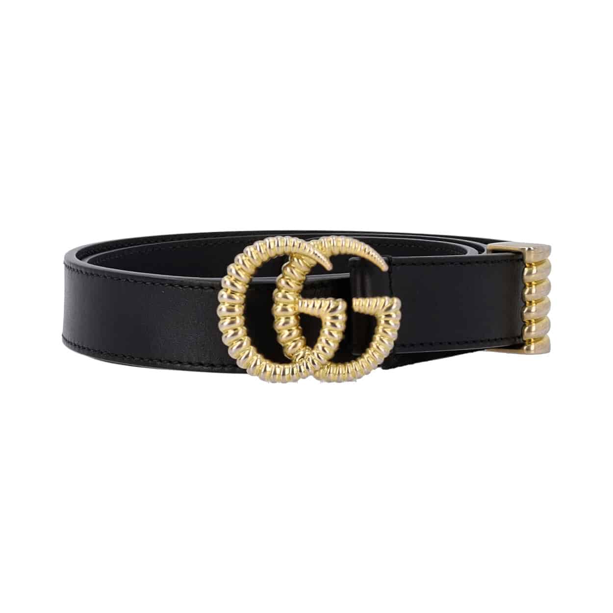 GUCCI GG Leather Torchon Belt Black - S: 80 (32) | Luxity