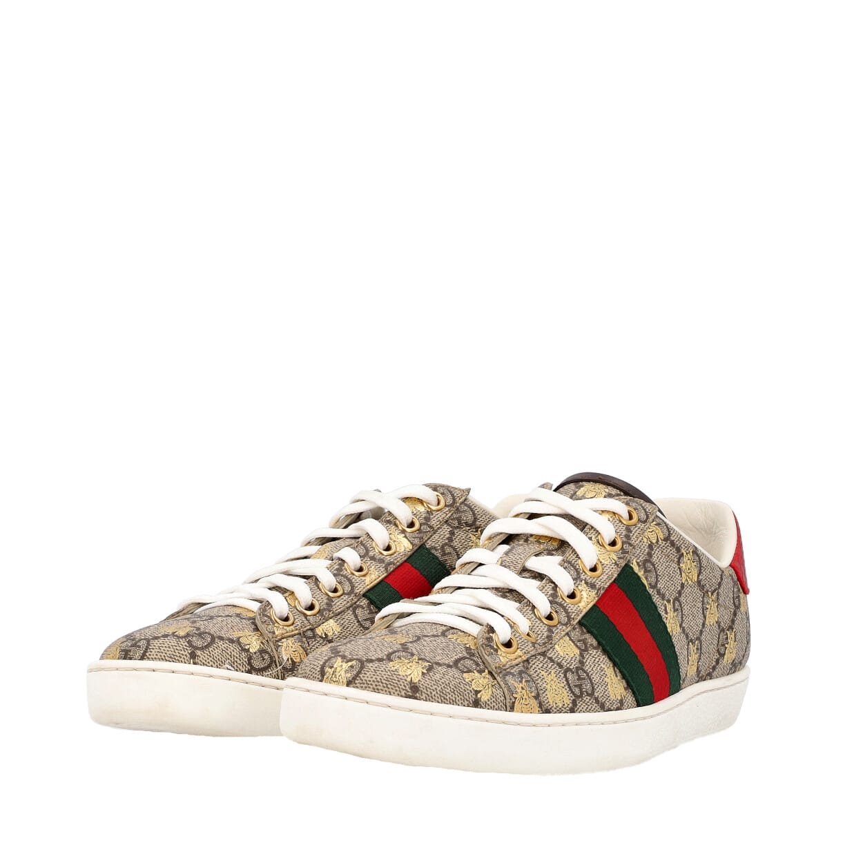 GUCCI GG Supreme Ace Bee Sneakers Beige | Luxity