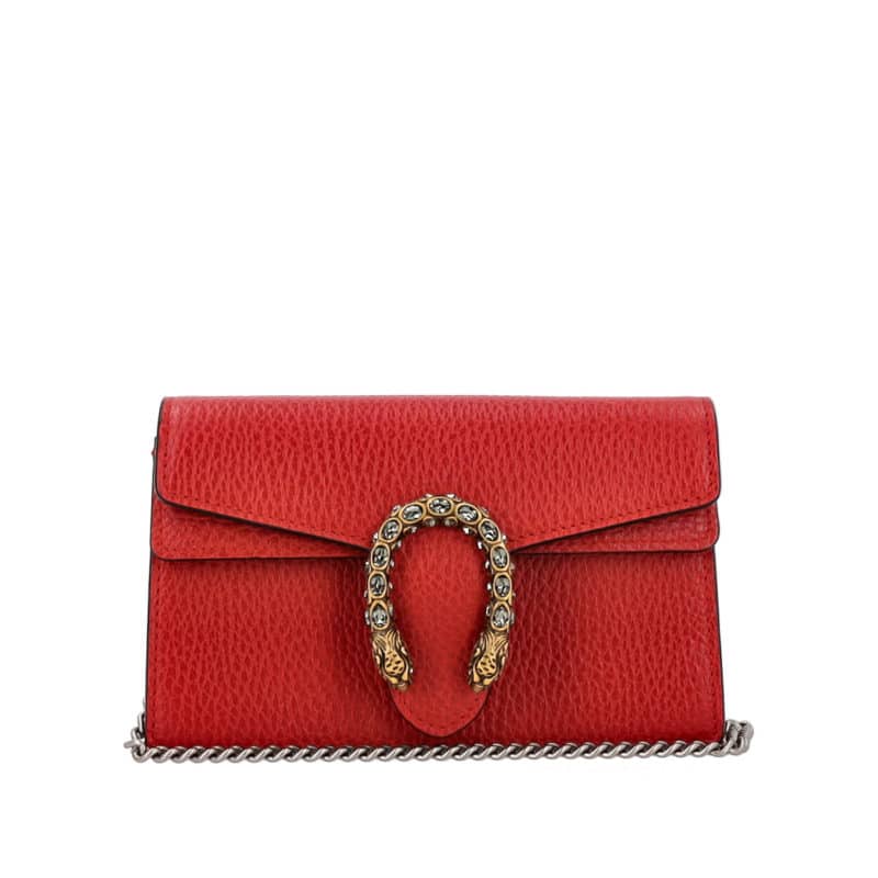 (WMNS) Gucci Dionysus Series Leather Bag Single-Shoulder Bag Mini-Size Red 476432-CAOGX-8990