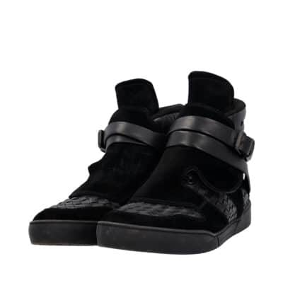 Product BOTTEGA VENETA Suede/Leather Hawk High Top Sneakers Black
