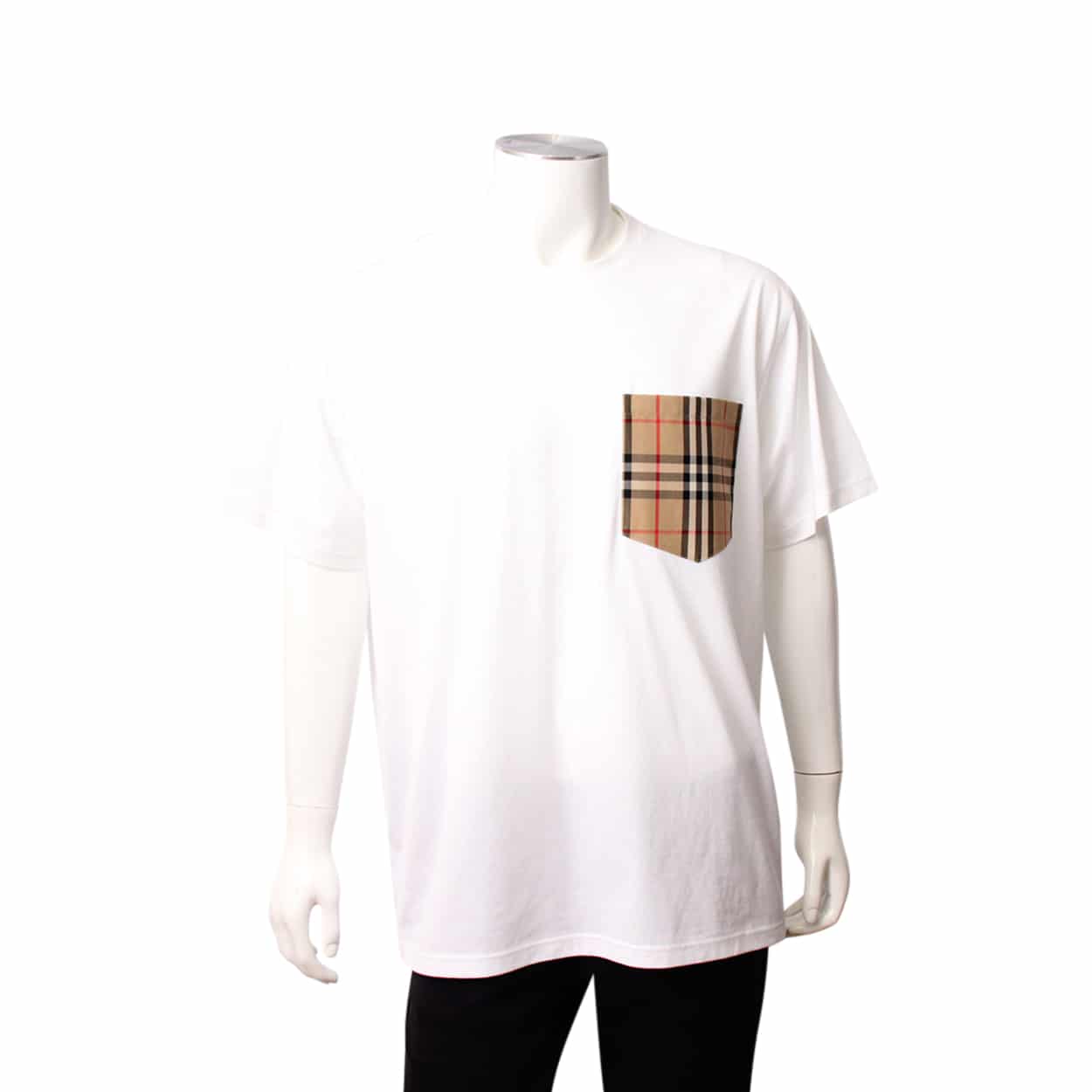 BURBERRY Cotton Vintage Check Oversized T-Shirt White | Luxity