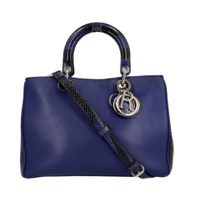 Product CHRISTIAN DIOR Leather/Python Diorissimo Tote Blue