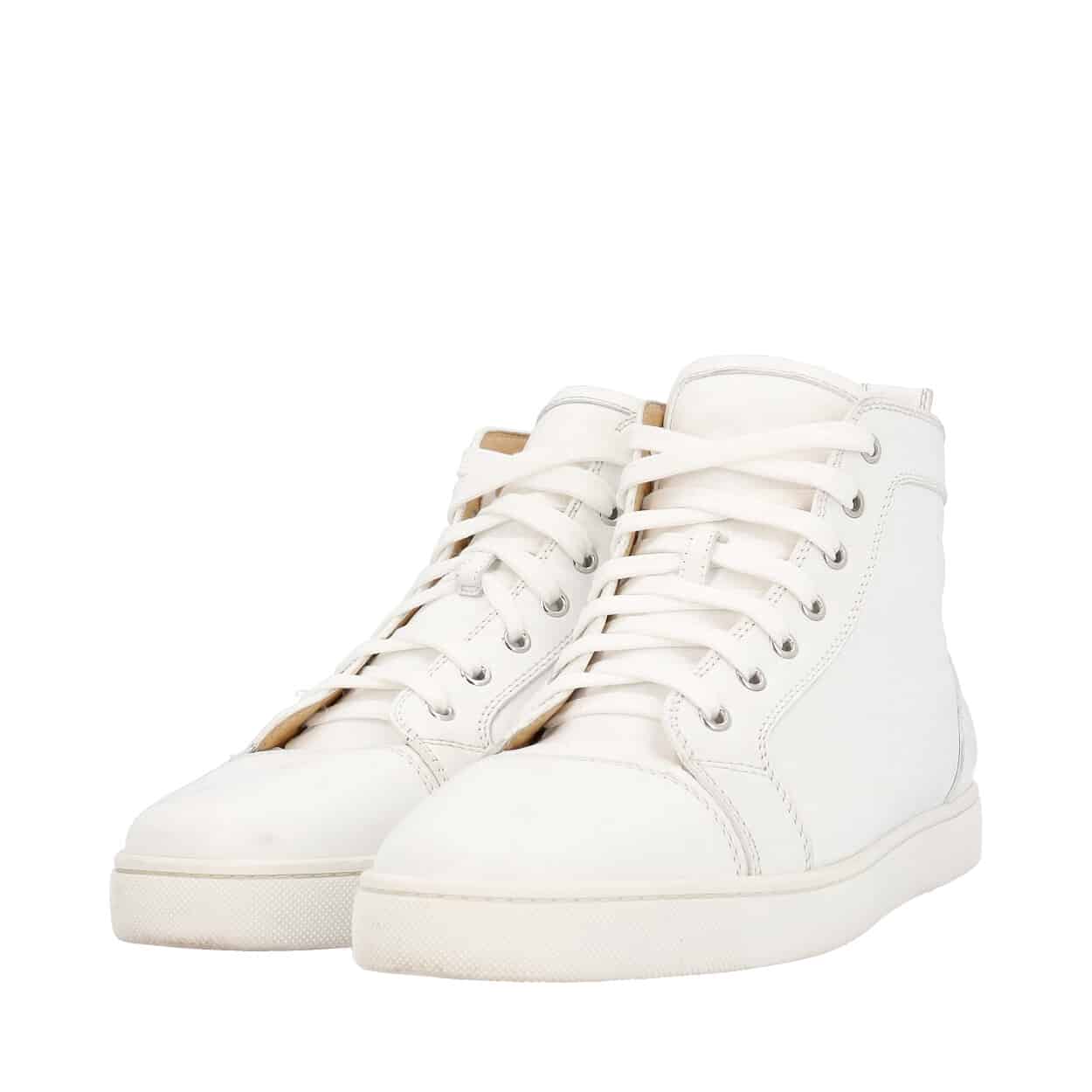 CHRISTIAN LOUBOUTIN Leather Louis Sneakers White | Luxity