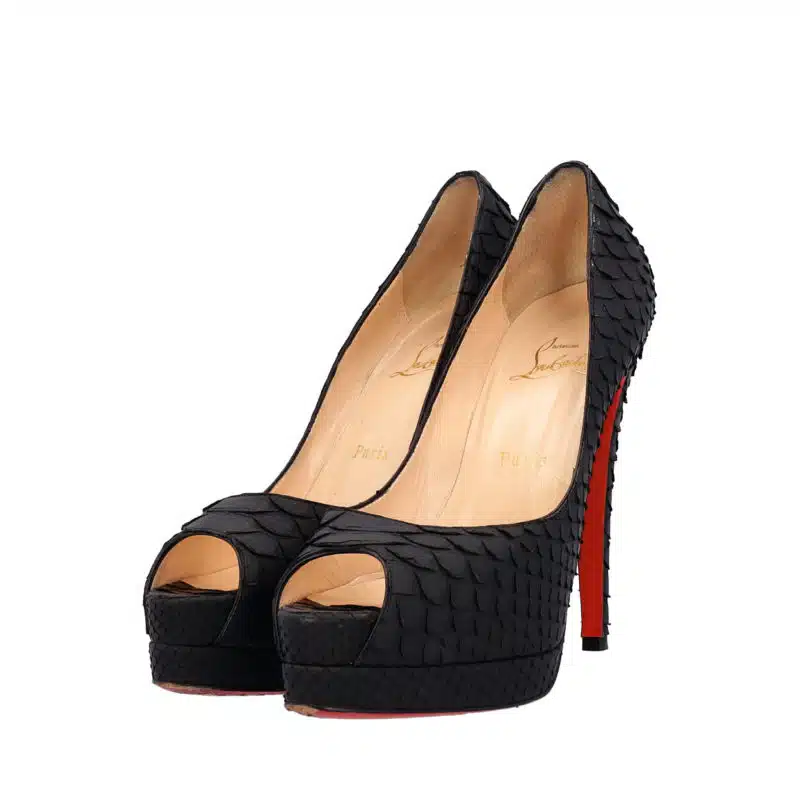 Black open clearance toe louboutins