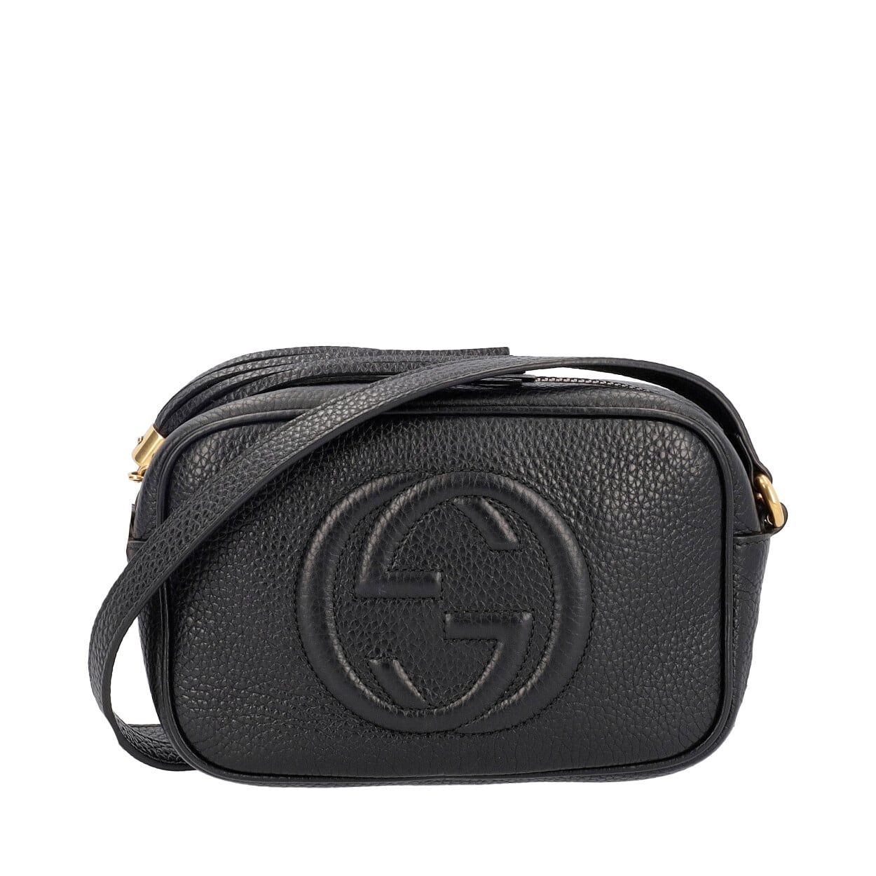 GUCCI Leather Mini Soho Disco Bag Black | Luxity