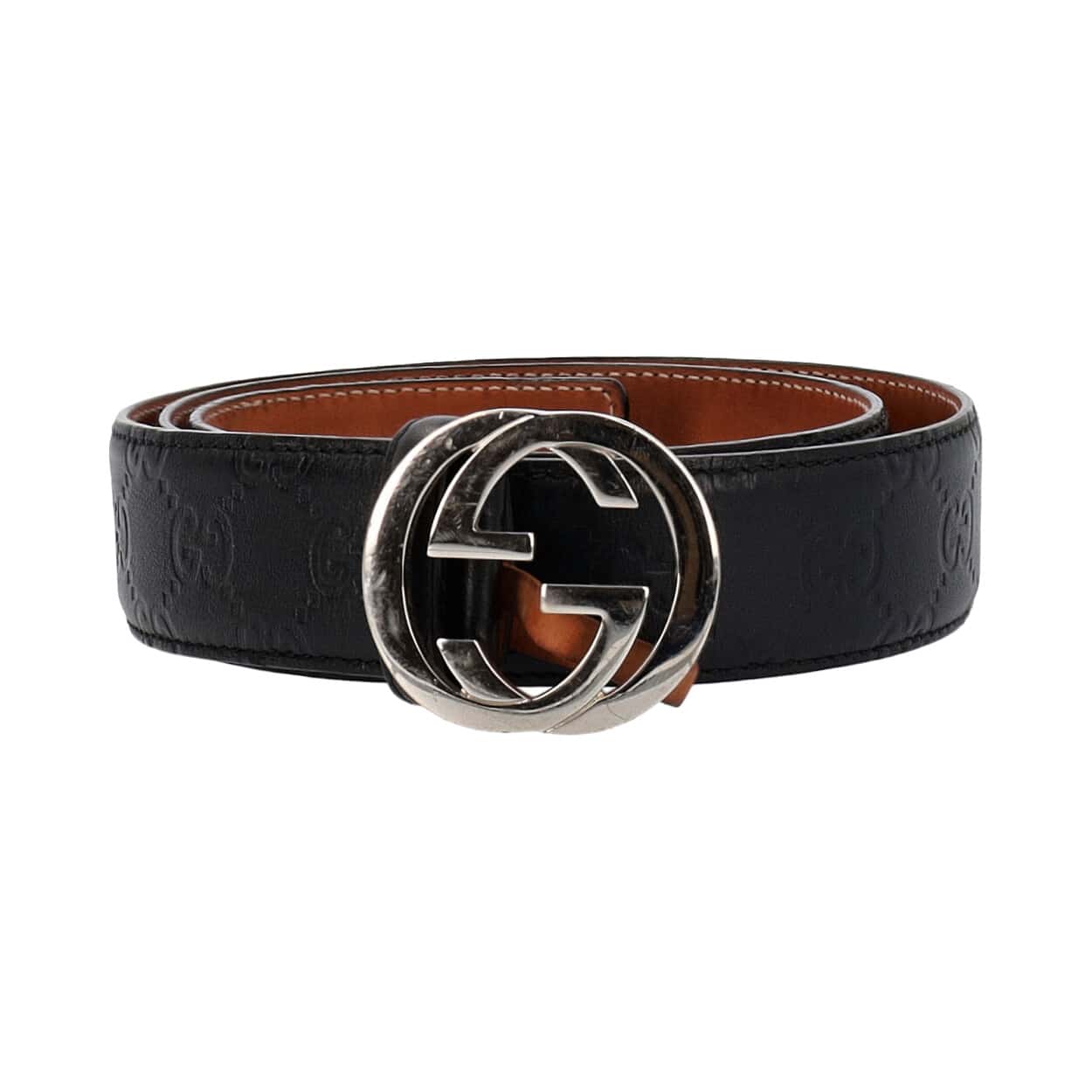 GUCCI Signature Leather Belt Black - S: 90 (36) | Luxity