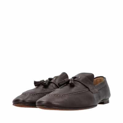 Product LOUIS VUITTON Leather Tassel Loafers Brown