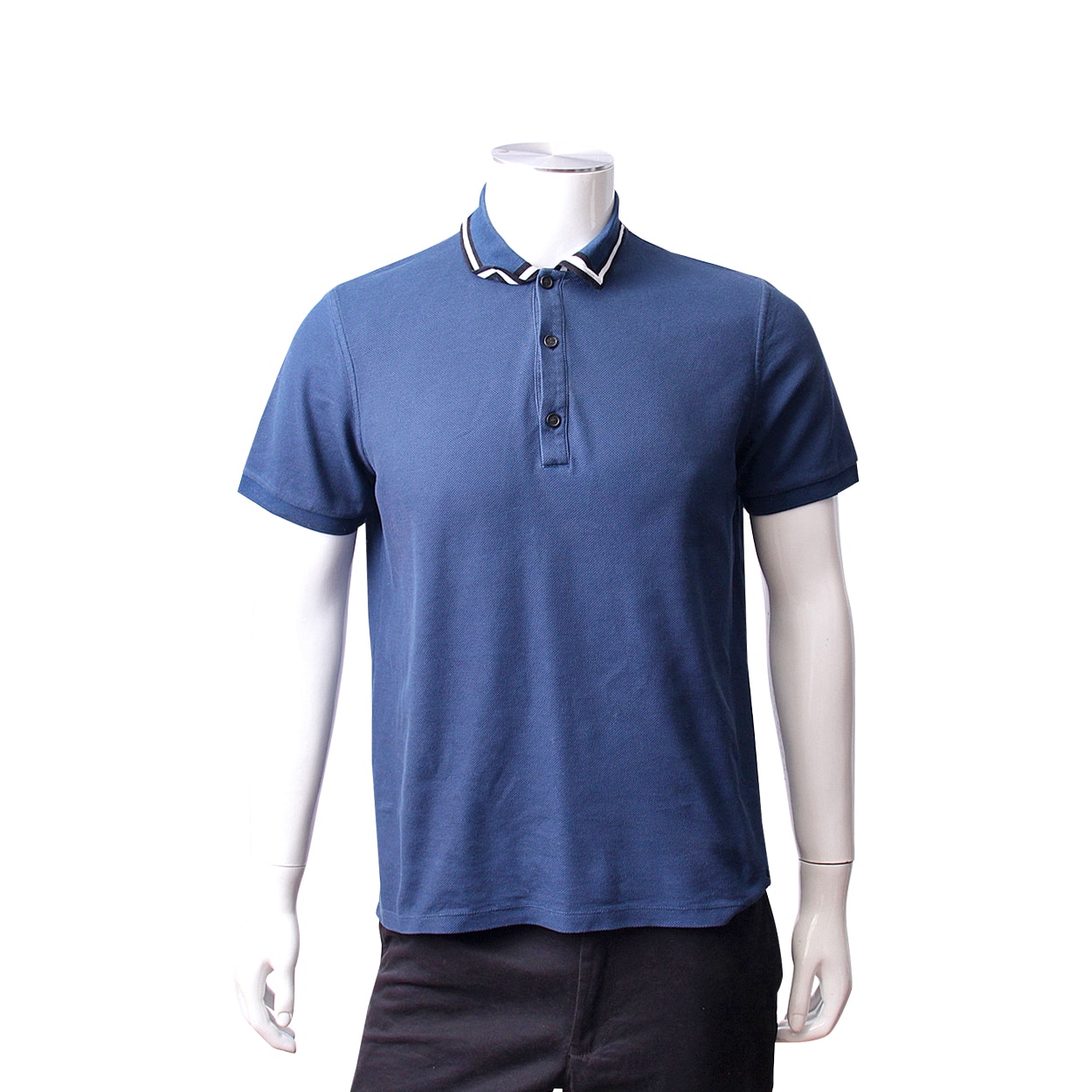 BURBERRY Cotton Polo Shirt Navy/Black | Luxity