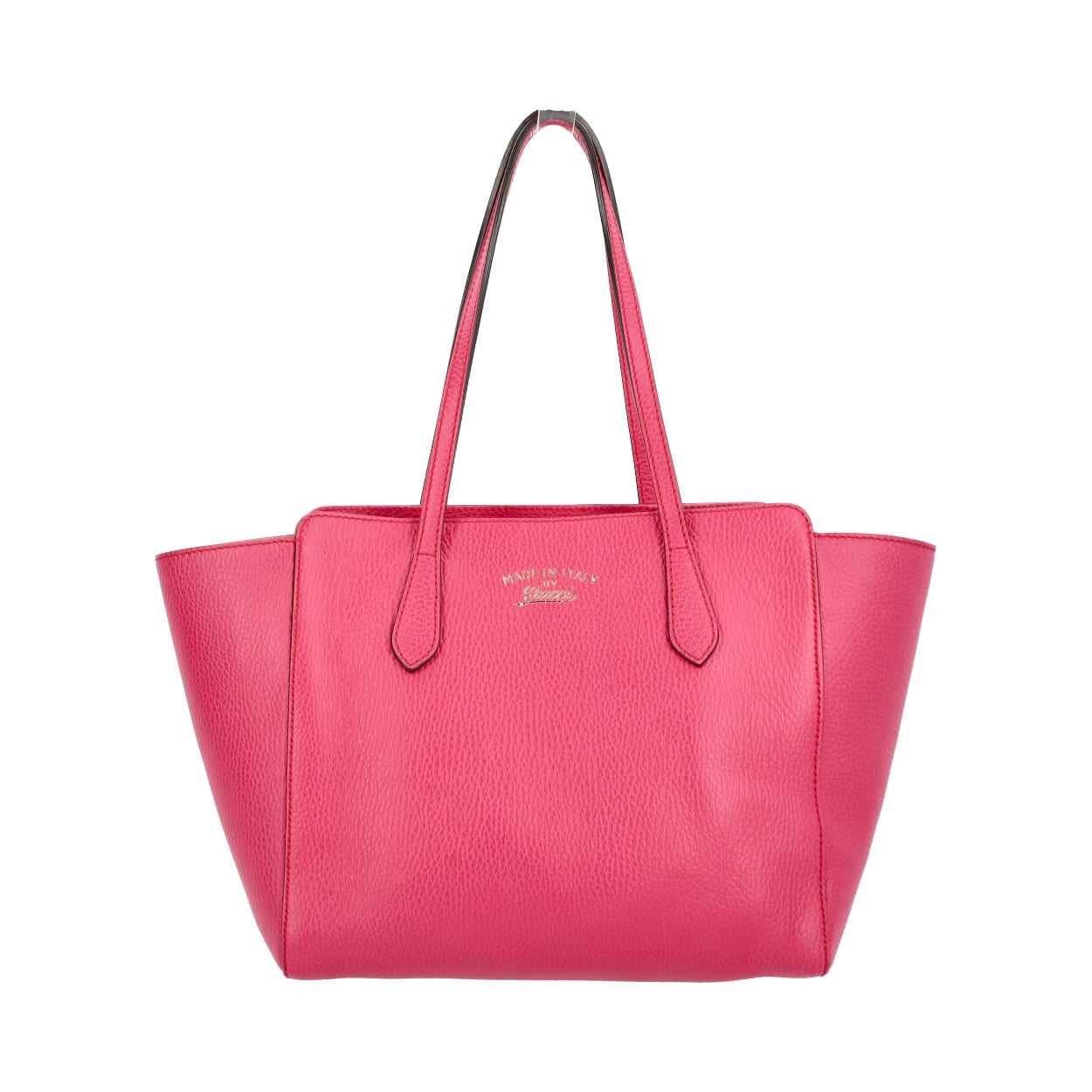 GUCCI Leather Small Swing Tote Pink | Luxity