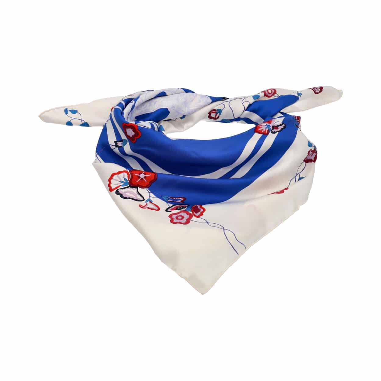 HERMES Silk Brides de Gala Scarf White/Blue | Luxity